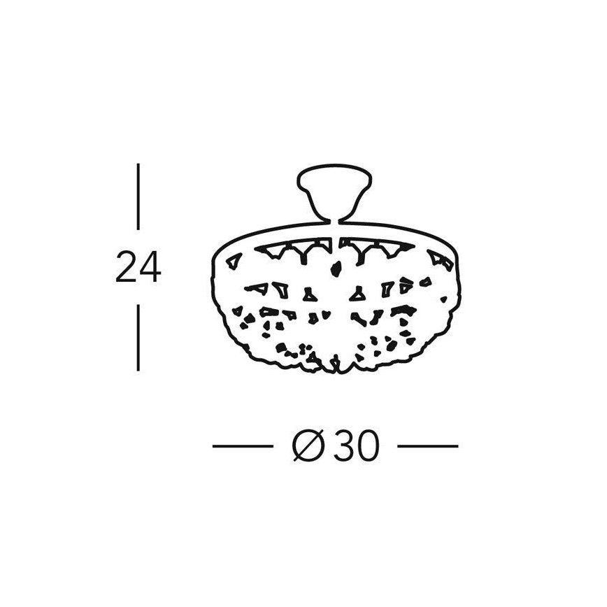 Kolarz 960.13K.3 - Kristallkrona på stång VALERIE 3xE14/40W/230V