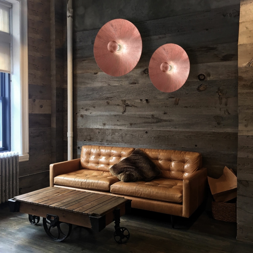 Kolarz A1306.61XL.3.SunCu - Vägglampa MOON 1xE27/100W/230V koppar