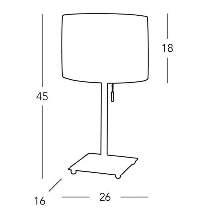 Kolarz A1307.71.6 - Bordslampa SAND 1x E27/60W/230V