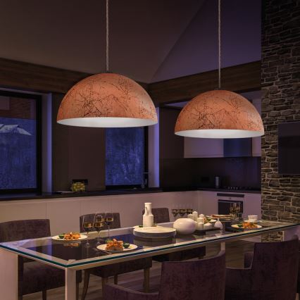 Kolarz A1339.31.Co.VinCu/50 - Taklampa på kabel CULT 1xE27/100W/230V Ø 50 cm koppar