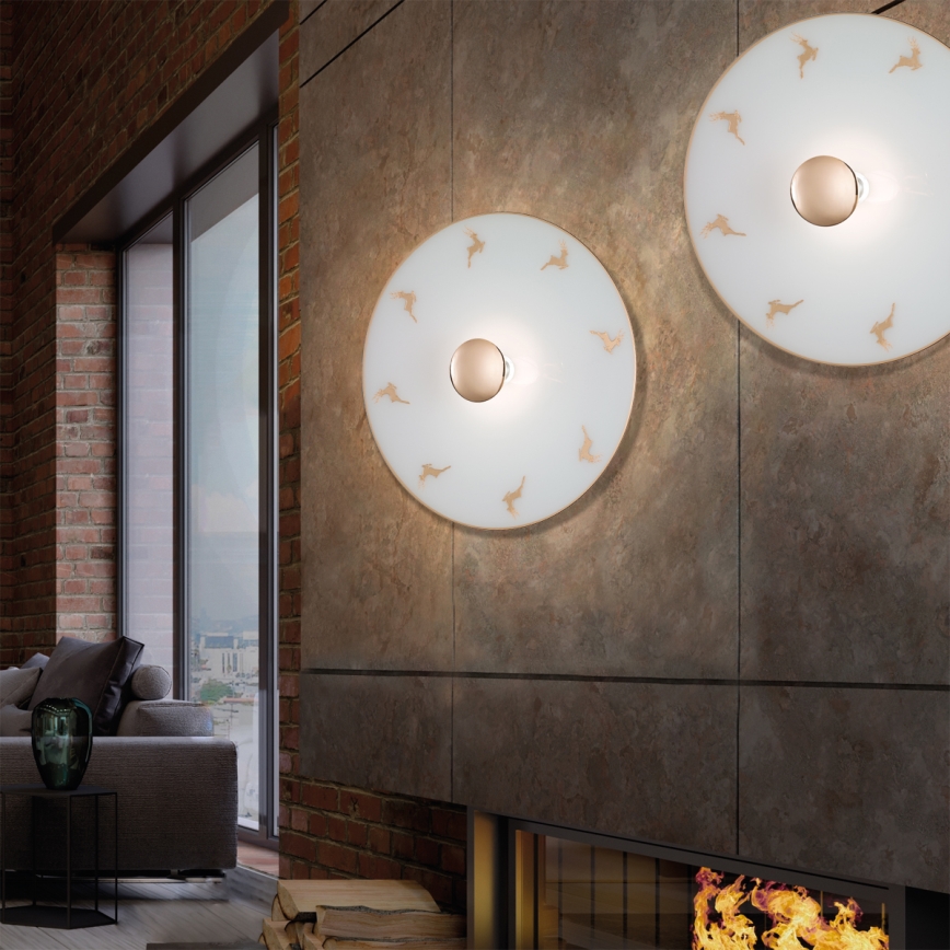 Kolarz A1353.61.XL.3.Au.100 - Väggarmatur NONNA 1xE27/100W/230V hjort 24K guld