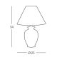 Kolarz A1354.71S - Bordslampa GIARDINO 1xE27/60W/230V diameter 25 cm