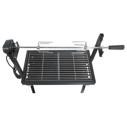 Kolgrill med motor 4W/230V svart