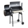 Kolgrill med rökhus svart/trä