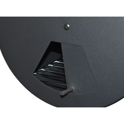 Kolgrill med rökhus svart/trä