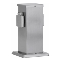Kolumn med eluttag för utomhusbruk 2Z SCHUKO 230V matt krom IP44