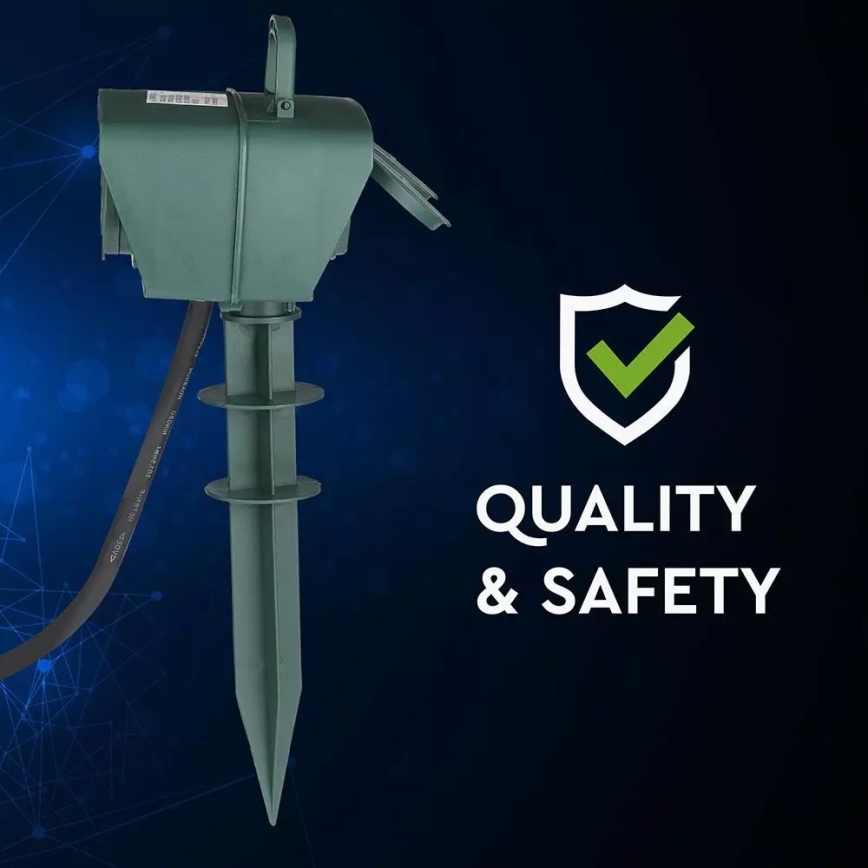 Kolumn med eluttag för utomhusbruk SCHUKO 4Z 230V IP44