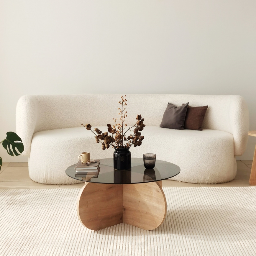 Soffbord BUBBLE 35x75 cm brun/svart