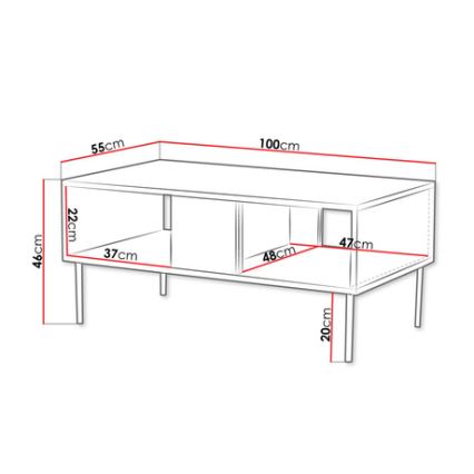 Konferensbord DECO 46x100 cm valnöt warmia