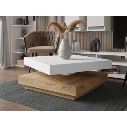 Soffbord NENANI 34x70 cm vit/ek Wotan