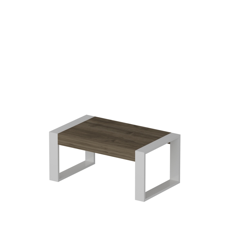 Konferensbord RETRO 40x90 cm vit/brun