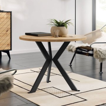 Konferensbord STK 50x65 cm svart/guldfärgad ek