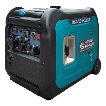 Könner & Söhnen 13046 - Gas- och bensindriven invertergenerator KS 5500iEG S 5500W