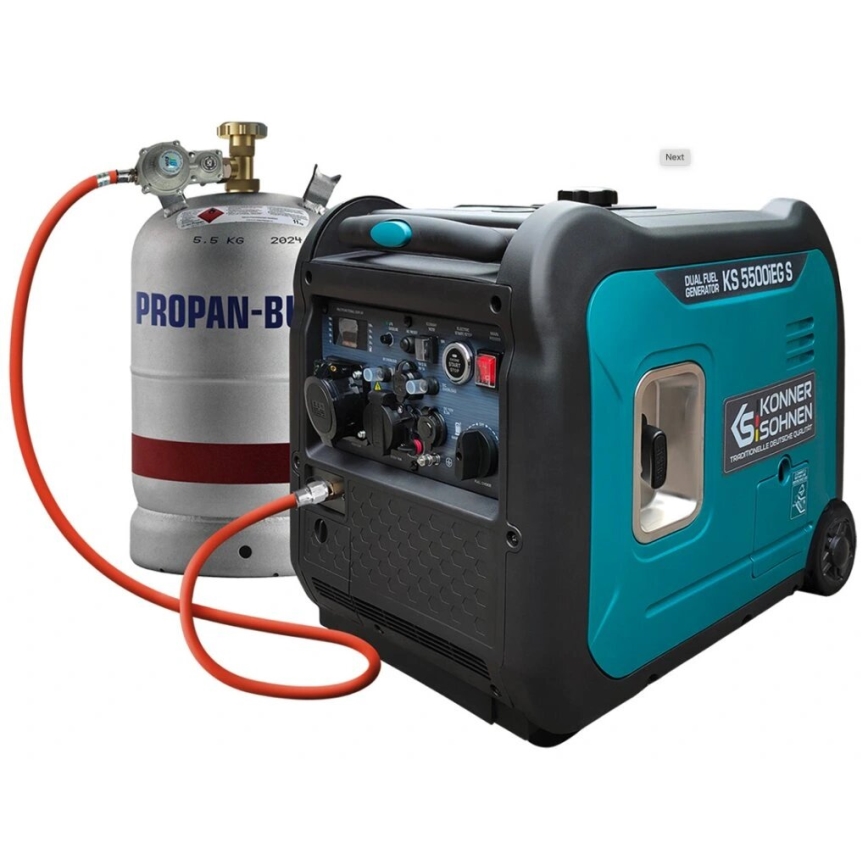 Könner & Söhnen 13046 - Gas- och bensindriven invertergenerator KS 5500iEG S 5500W