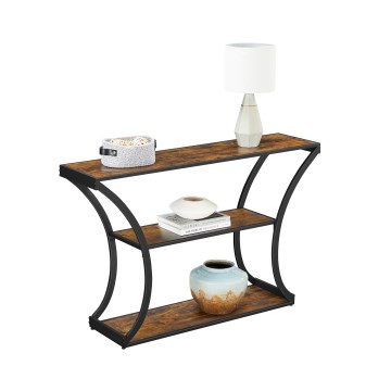 Konsolbord ELDUR 120x30 cm brun/svart