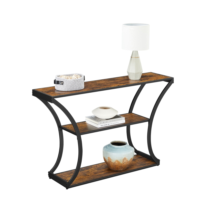 Konsolbord ELDUR 120x30 cm brun/svart