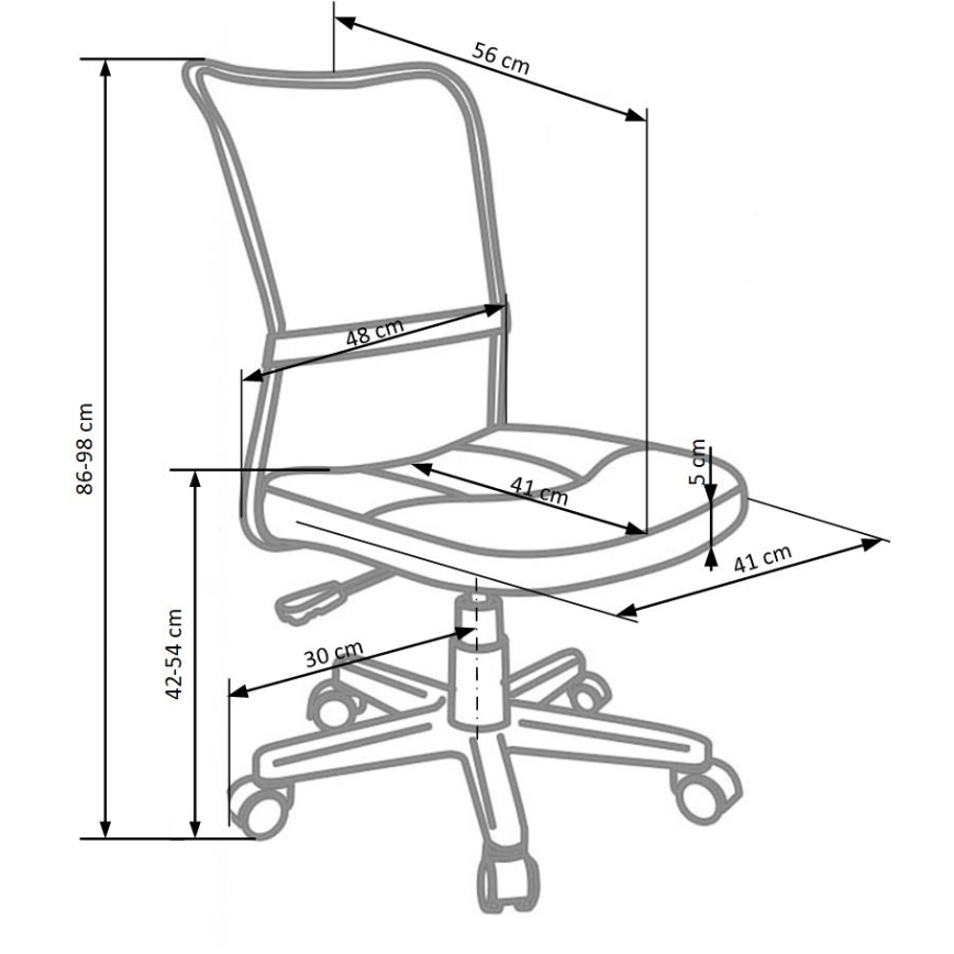 Kontorsstol FANA grå/svart