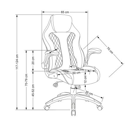 Kontorsstol HAME svart/grå