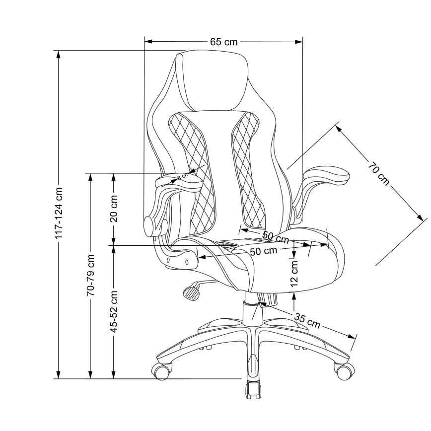Kontorsstol HAME svart/grå