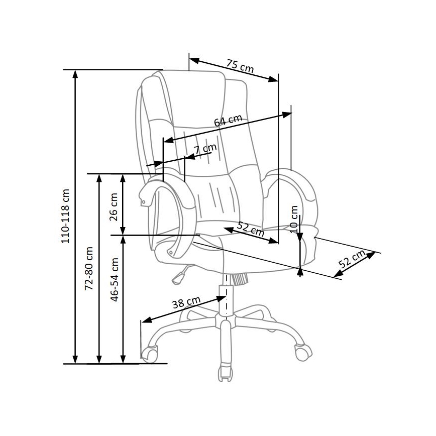 Kontorsstol SELO, grå