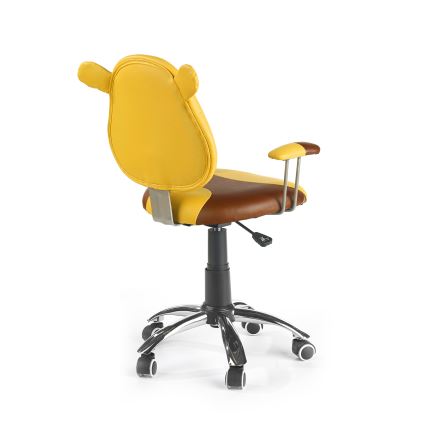 Kontorsstol TEDDY brun/gul