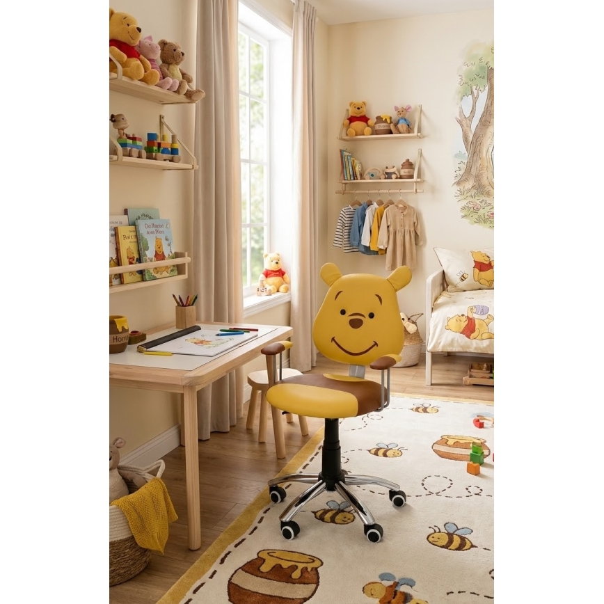 Kontorsstol TEDDY brun/gul