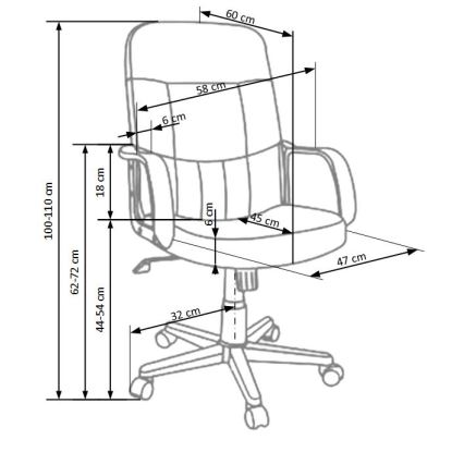Kontorsstol ZIRUQ, brun