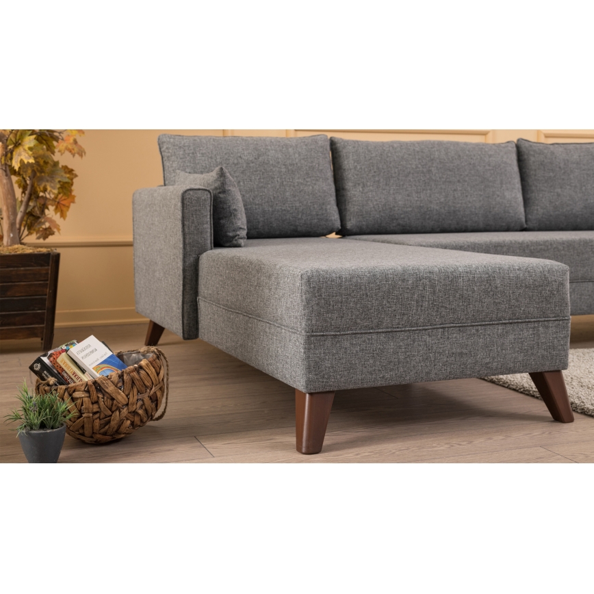 KORFU L-formad hörnsoffa, vänster, grå