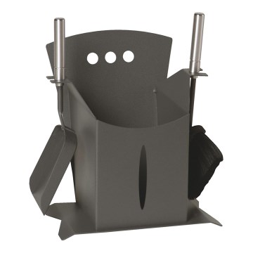 Korg för pellets med verktyg 3 delar antracit