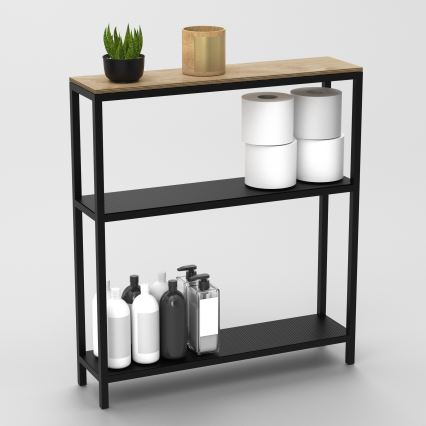 Koupelnový regál 67x60 cm svart