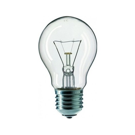 kraftig glödlampa CLEAR E27/75W/240V