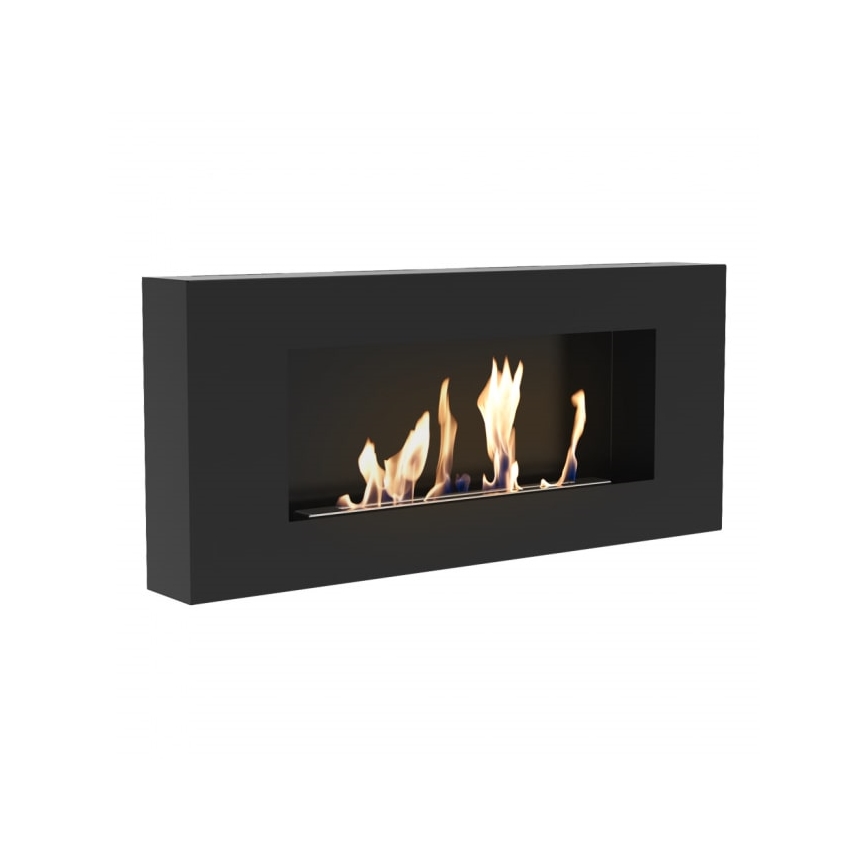 Kratki - Väggmonterad BIO-eldstad 40x90 cm 1,5 kW svart