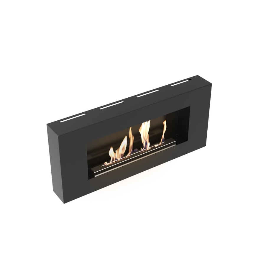 Kratki - Väggmonterad BIO-eldstad 40x90 cm 1,5 kW svart