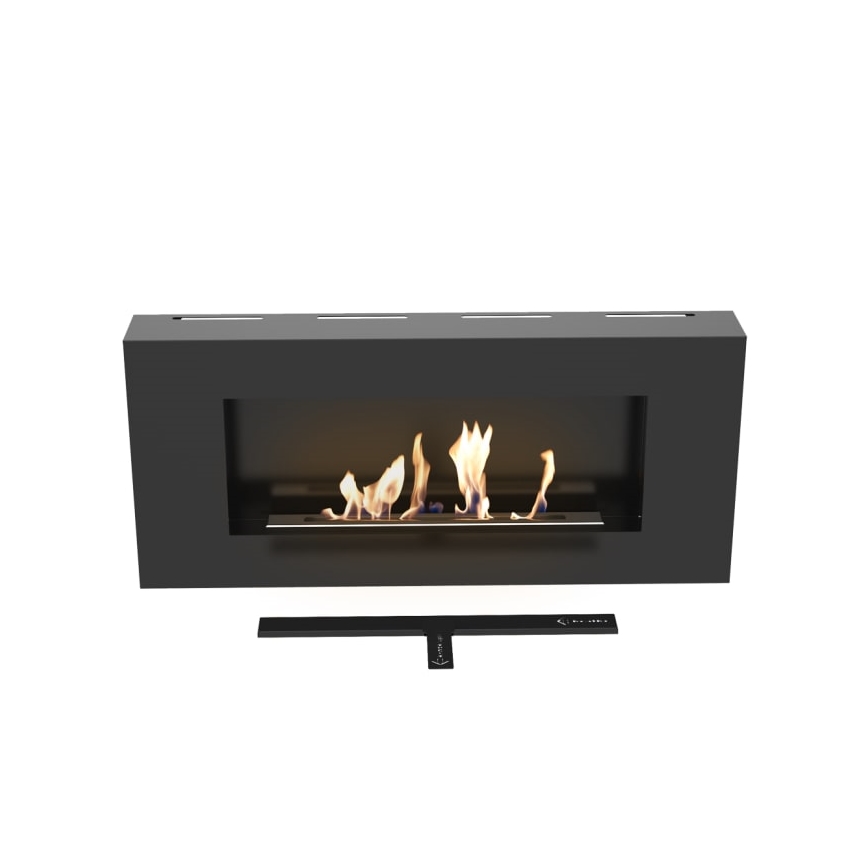 Kratki - Väggmonterad BIO-eldstad 40x90 cm 1,5 kW svart