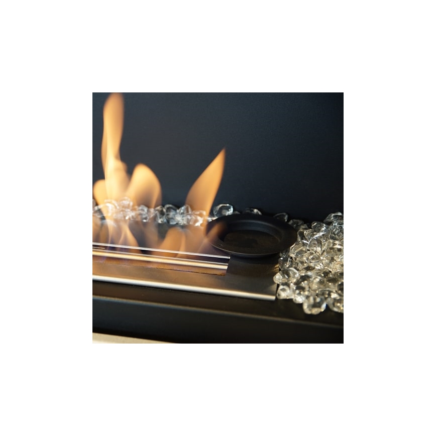 Kratki - Inbyggd BIO-eldstad 40x90 cm 2kW svart