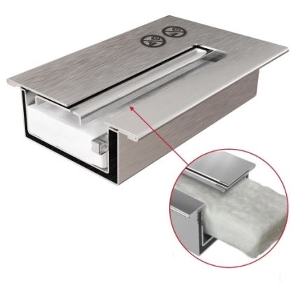 Kratki - Inbyggd BIO-eldstad 40x90 cm 2kW svart