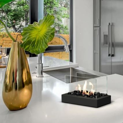 Kratki - BIO-eldstad 21,8x35,4 cm 1 kW svart