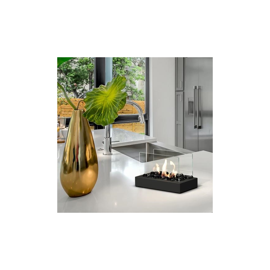 Kratki - BIO-eldstad 21,8x35,4 cm 1 kW svart