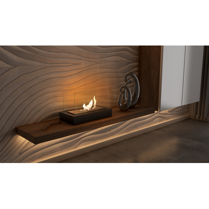 Kratki - BIO-eldstad 21,8x35,4 cm 1 kW svart