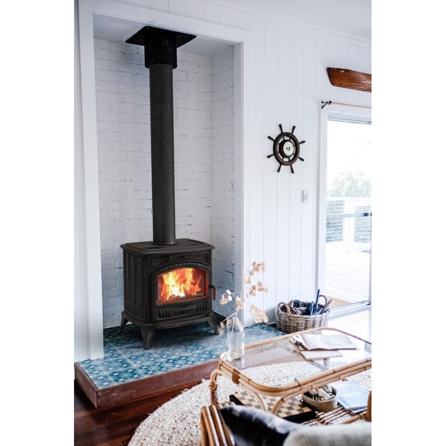 Kratki - Gjutjärnskamin för eldstad 8 kW 150 mm