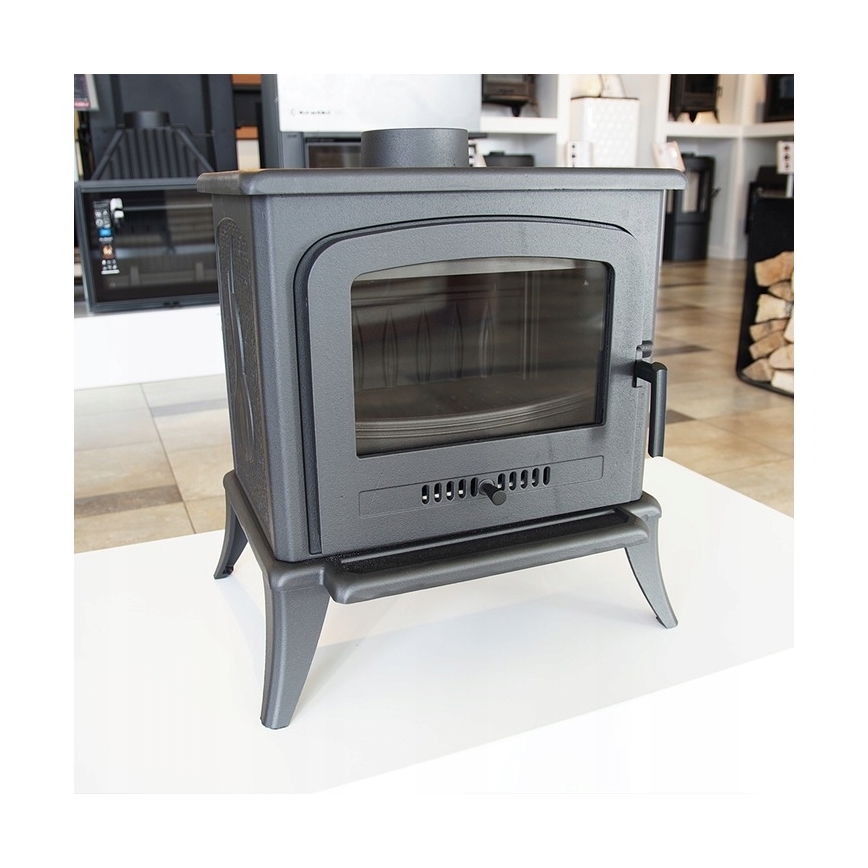 Kratki - Gjutjärnskamin för eldstad 5 kW 130 mm