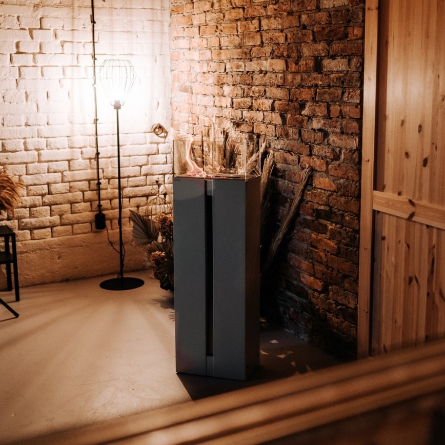 Kratki - BIO-eldstad 113,6x35,9 cm 2 kW svart