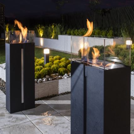 Kratki - BIO-eldstad 113,6x35,9 cm 2 kW svart