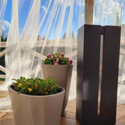 Kratki - BIO-eldstad 113,6x35,9 cm 2 kW svart