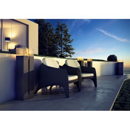 Kratki - BIO-eldstad 113,6x35,9 cm 2 kW svart