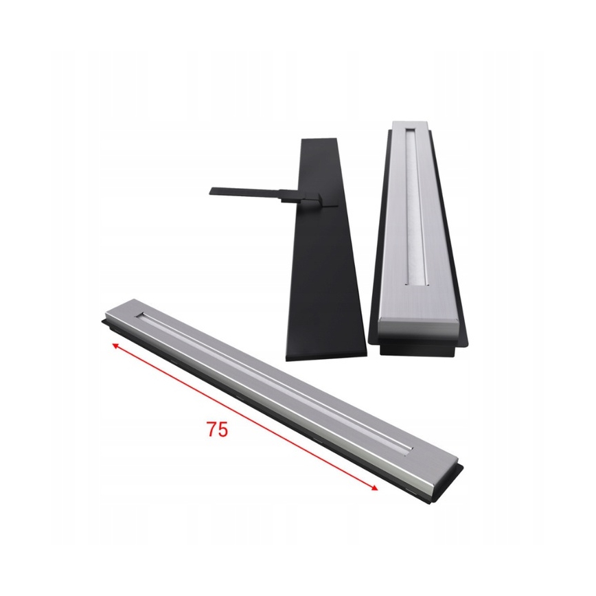 Kratki - Inbyggd biokamin 50x100 cm 3,5 kW svart