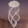Kristall-LED-taklampa NAURU LED/24W/230V Ø 40 cm blank krom + fjärrkontroll