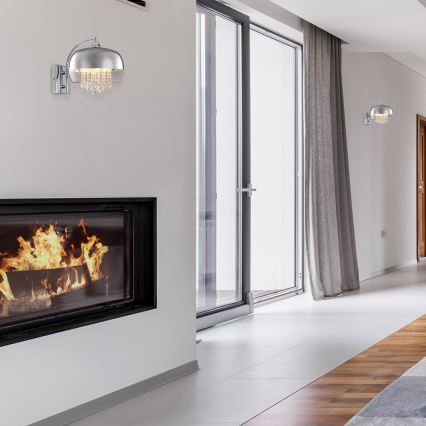 Kristall Vägglampa LUNA 1×E14/40W/230V