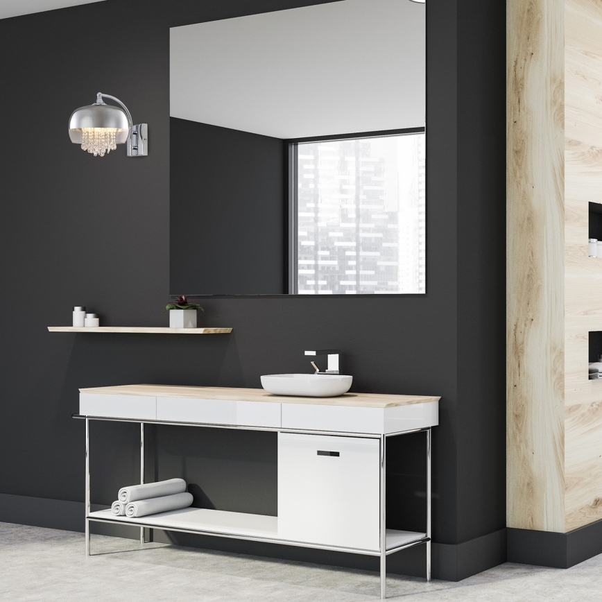 Kristall Vägglampa LUNA 1×E14/40W/230V