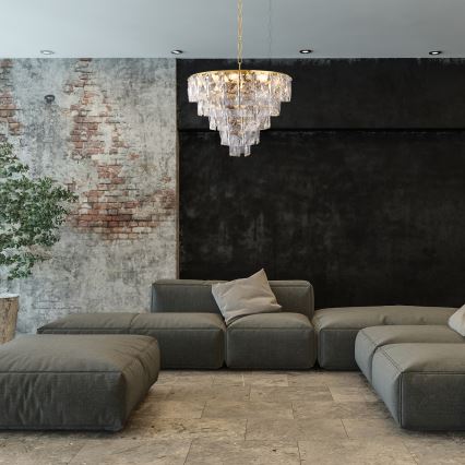 Kristallkrona med kedja CHELSEA 6xE14/40W/230V